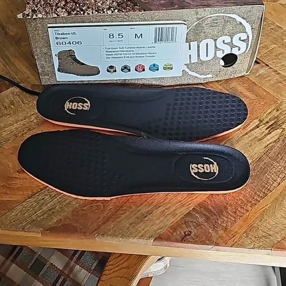 Hoss tan work boots sz 8.5 - Picture 6 of 6